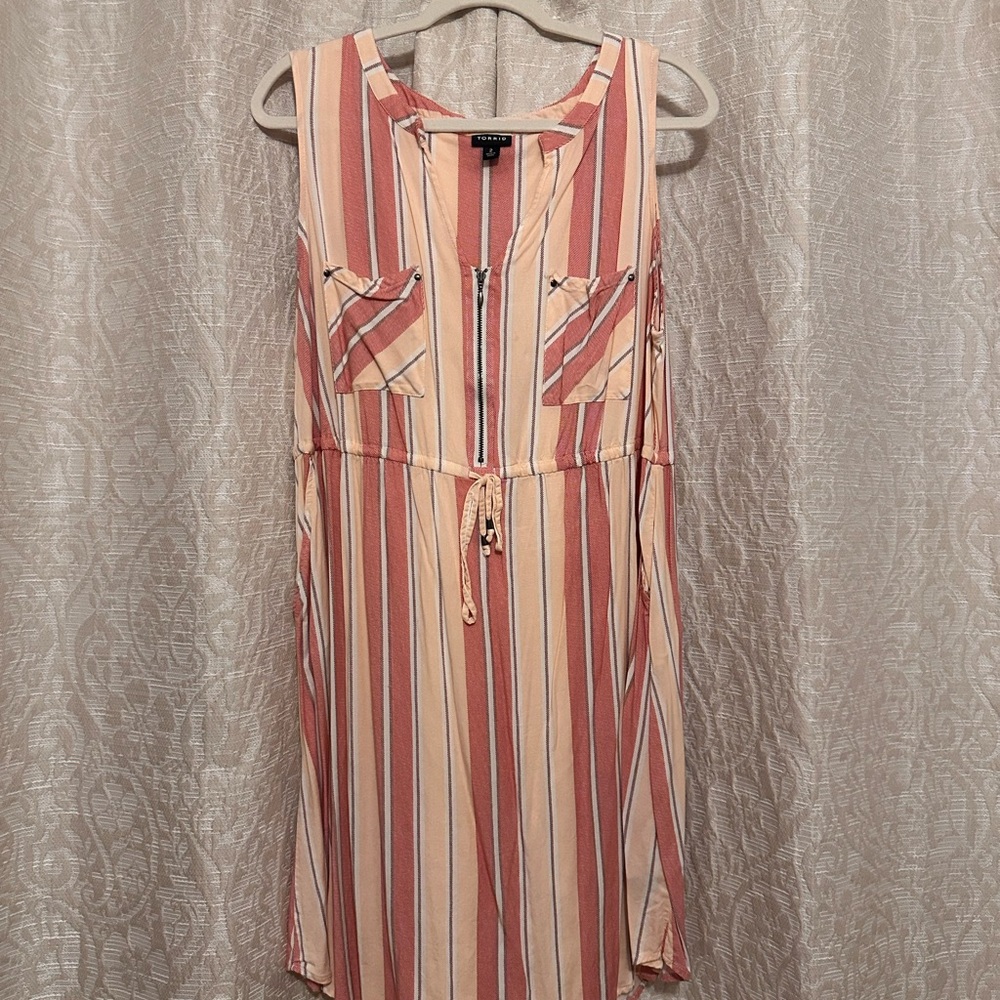 Torrid Red and White Striped Garment